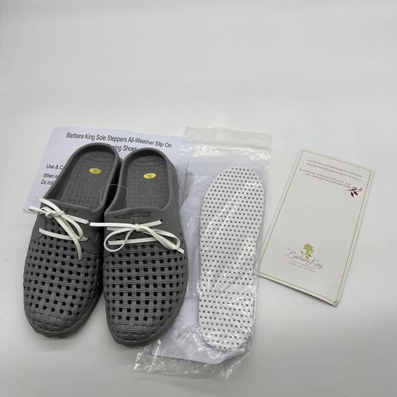 Barbara King Sole Steppers Slip On Gardening Size X-Small (5-6US) Gray Color - Picture 9 of 10